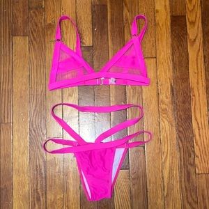 Gorgeous pink bikini set